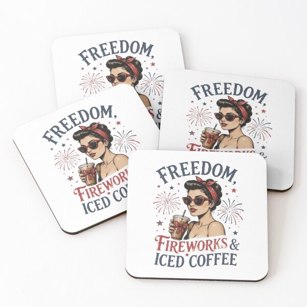 Item preview, Freedom and Fireworks Sticker | Patriotic Summer Sticker | Fourth of July Gift designed and sold by CoffeeNChaosConcepts.