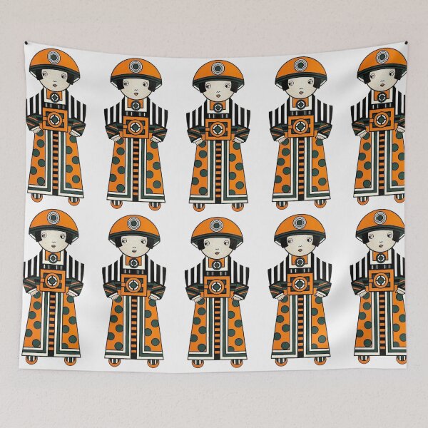 Item preview, Vintage Advertisement for Queen City Inks - Orange and Green Figure designed and sold by thelivingrp.