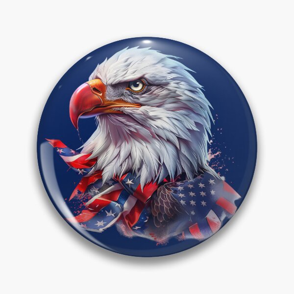 Item preview, Patriotic American Bald Eagle Watercolor Aesthetic Illustration Art designed and sold by NotasCreativa.
