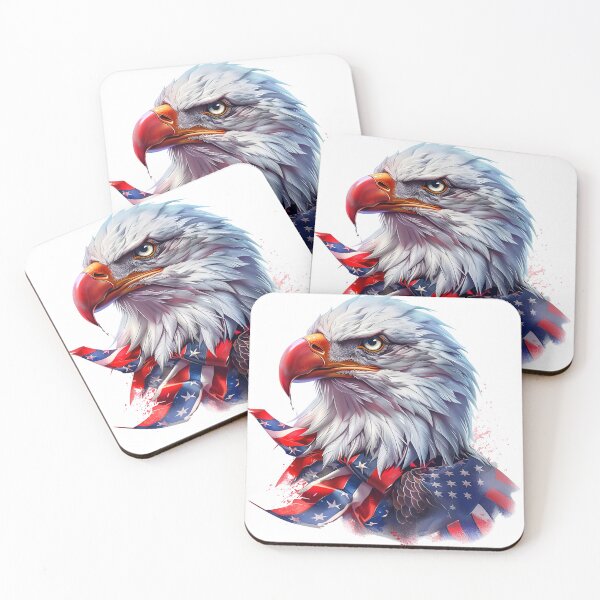 Item preview, Patriotic American Bald Eagle Watercolor Aesthetic Illustration Art designed and sold by NotasCreativa.