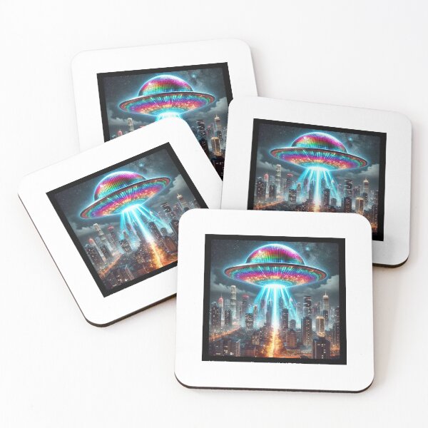 Item preview, UFO Disco Ball over Big City designed and sold by bernswell.