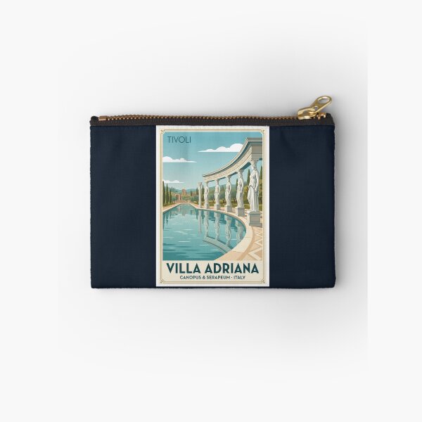 Item preview, Hadrians Villa Tivoli Vintage Travel Poster Roman Pool designed and sold by RetroRewind Studio.
