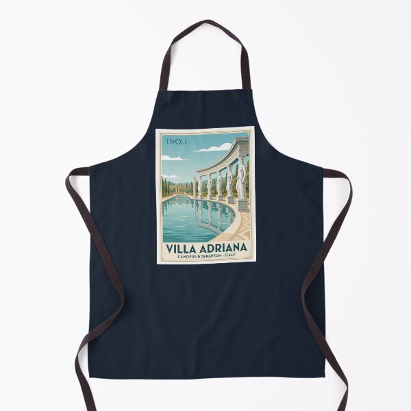 Item preview, Hadrians Villa Tivoli Vintage Travel Poster Roman Pool designed and sold by RetroRewind Studio.