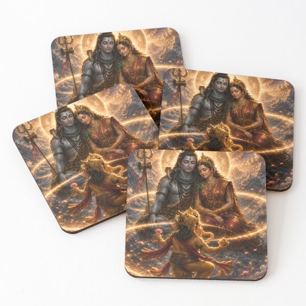 Item preview, Ganesha Wisdom Series: The Sacred Circumambulation | Lord Ganesha Circles Shiva and Parvati | Hindu Spiritual Art designed and sold by Homyar.