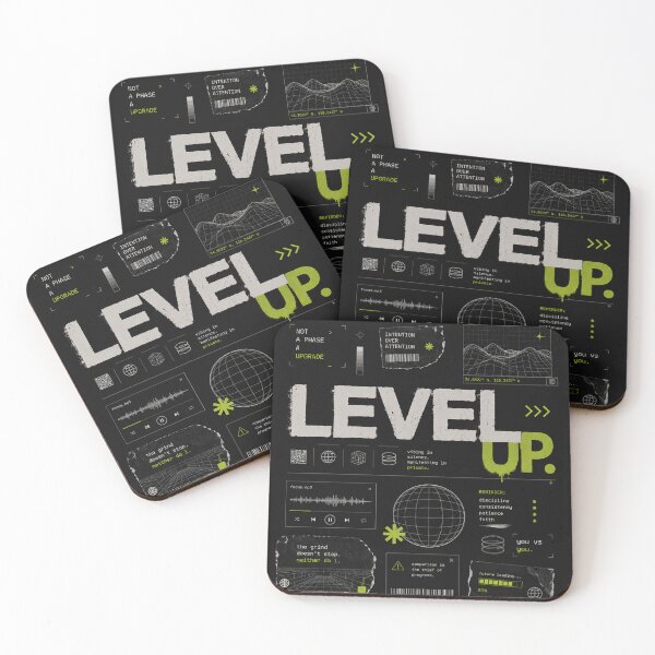 Item preview, Level Up Motivation Poster - Cyberpunk Self Improvement Wall Art, Discipline Mindset Typography Print, Hustle Aesthetic Digital Design designed and sold by NBT-NOVA.