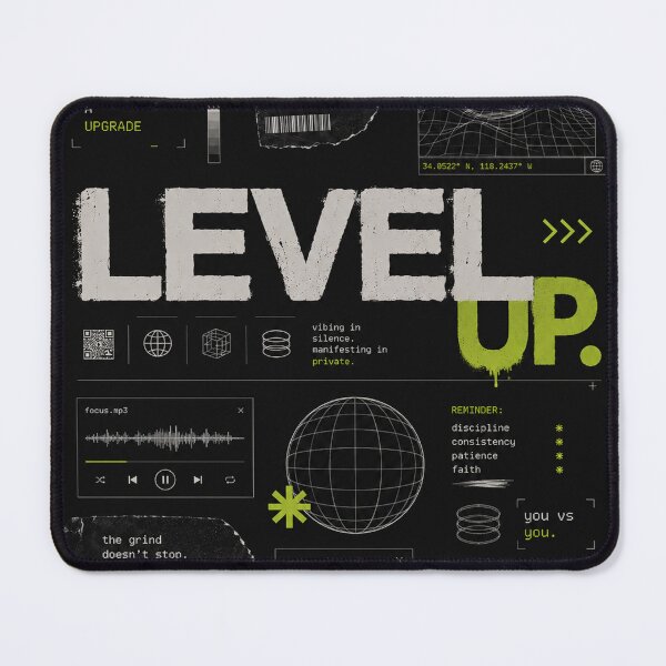Item preview, Level Up Motivation Poster - Cyberpunk Self Improvement Wall Art, Discipline Mindset Typography Print, Hustle Aesthetic Digital Design designed and sold by NBT-NOVA.