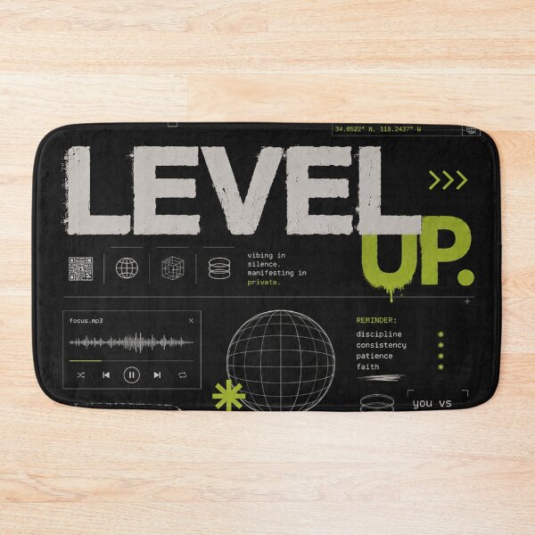 Item preview, Level Up Motivation Poster - Cyberpunk Self Improvement Wall Art, Discipline Mindset Typography Print, Hustle Aesthetic Digital Design designed and sold by NBT-NOVA.