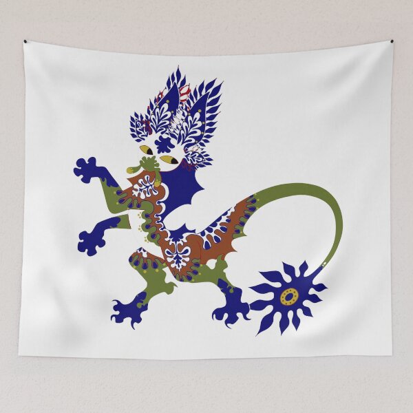 Item preview, Vintage Heraldic Folk Art Chimera Dragon Graphic designed and sold by Apparel-Vortex.