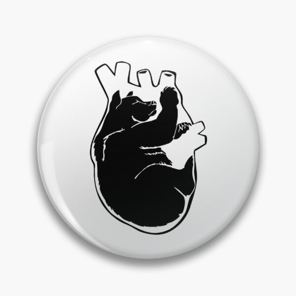 Item preview, Big Bear Love Anatomical Heart Silhouette Art designed and sold by Thefulavocado.