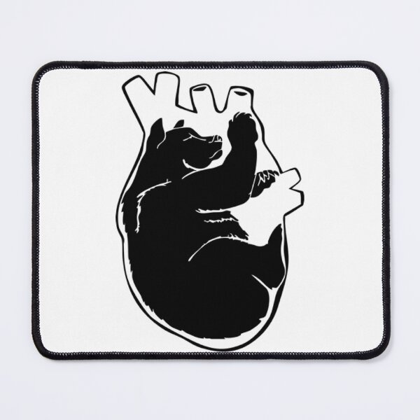 Item preview, Big Bear Love Anatomical Heart Silhouette Art designed and sold by Thefulavocado.
