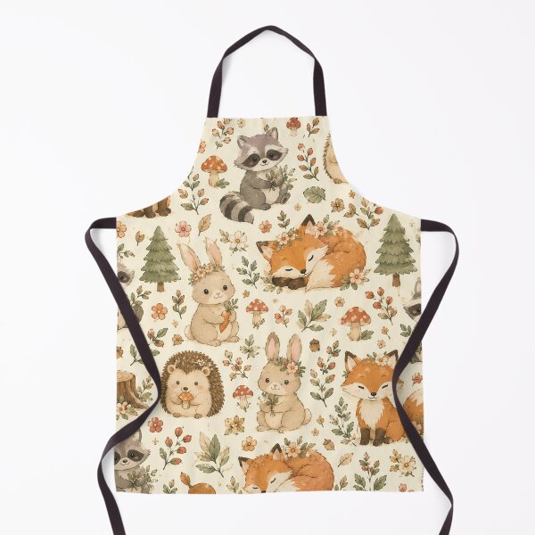 Item preview, Cute Woodland Animals Pattern | Fox, Raccoon, Hedgehog & Bunny Cottagecore Design designed and sold by RJACreative.