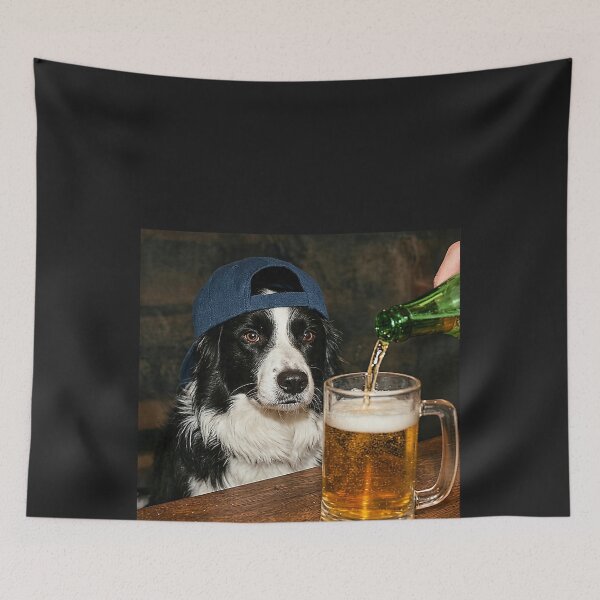 Item preview, Border Collie Drinking Beer Funny Dog Meme designed and sold by CriseldaBruning.