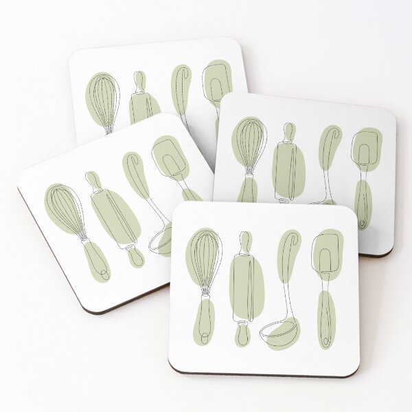 Item preview, Minimalist Kitchen Utensils Fine Line Art Design designed and sold by DuckOddity.