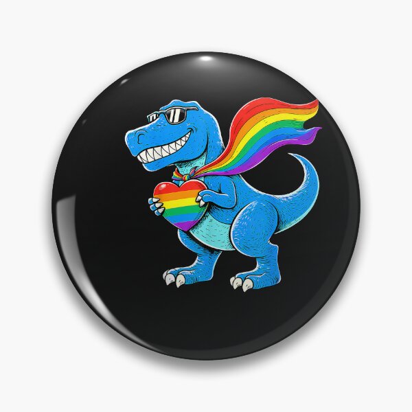 Item preview, Funny T Rex LGBTQ Pride Design US Flag and Heart Gay Support designed and sold by FrankIsabel.