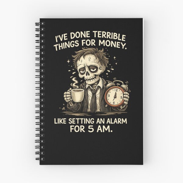 Artikelvorschau, Ich habe schon schreckliche Dinge für Geld getan, wie zum Beispiel einen Wecker auf 5 Uhr morgens zu stellen. Lustiges Skelett-Arbeitshumor-Shirt entworfen und verkauft von LumeLush.