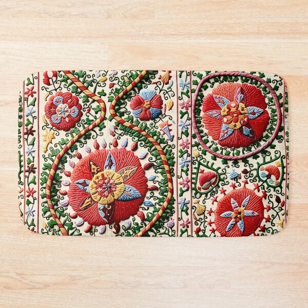 Item preview, Lakai Suzani Uzbekistan Embroidery designed and sold by Vicky Brago-Mitchell®.