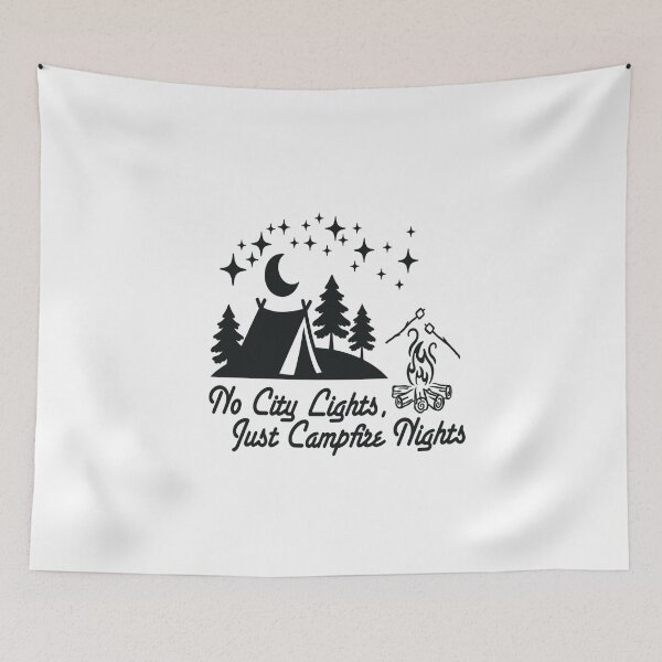 Item preview, No City Lights, Just Campfire Nights designed and sold by TShirtCrafters.