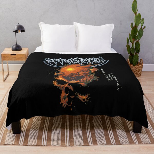 Item preview, Beneaths Remains Fiery Skull Metal designed and sold by AgentJerichoArt.