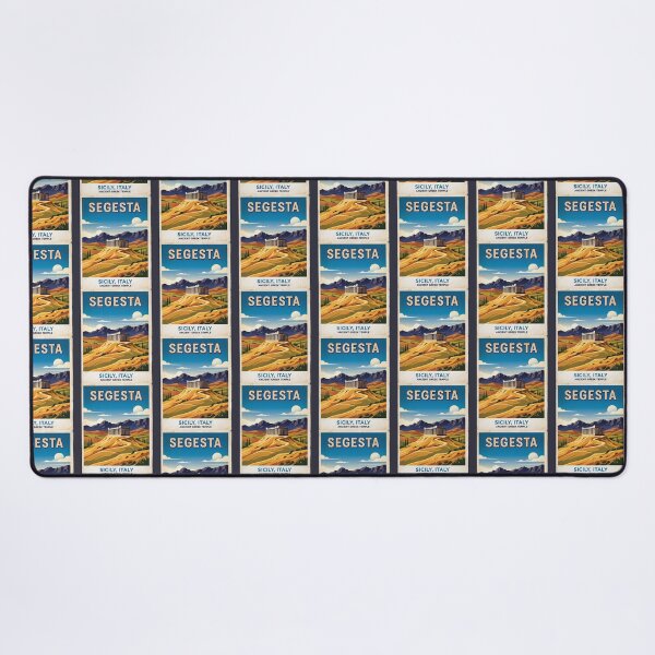 Item preview, Segesta Sicily Vintage Travel Poster Greek Temple Art designed and sold by RetroRewind Studio.