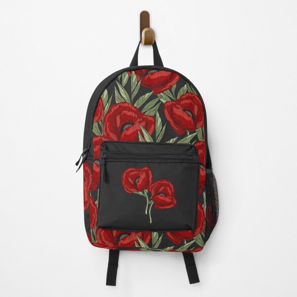 Item preview, Hand drawn vintage poppies with black contour designed and sold by OlenaTe.