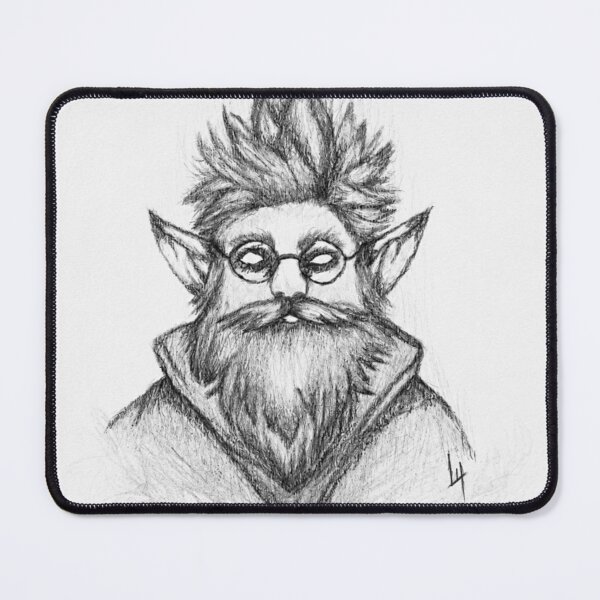 Item preview, Wise Woodland Gnome - sketch designed and sold by Lykaon Art.