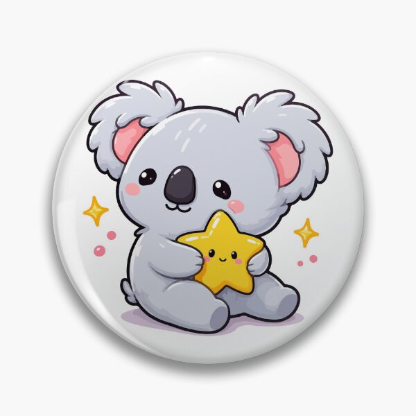 Item preview, Koala Hugging Star - Kawaii Koala Cartoon Animal designed and sold by ChosmahDrawing.