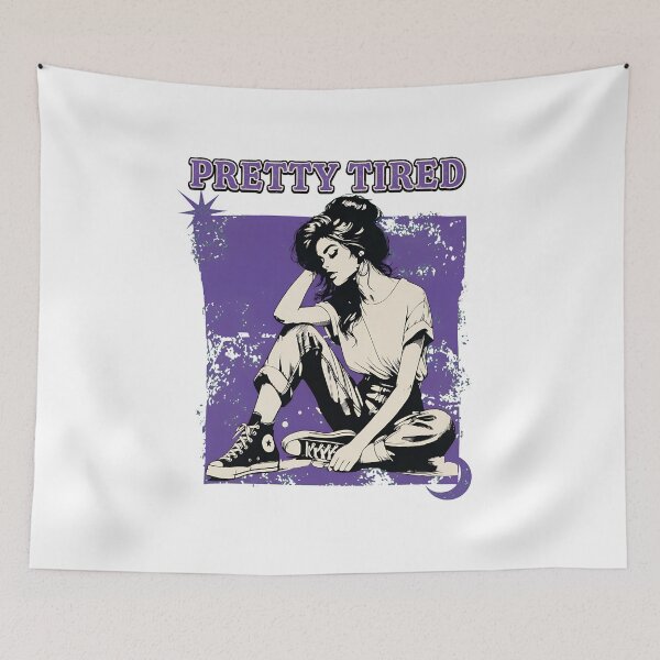 Item preview, Pretty Tired Relatable Mood Casual Graphic  designed and sold by HumorInHues.