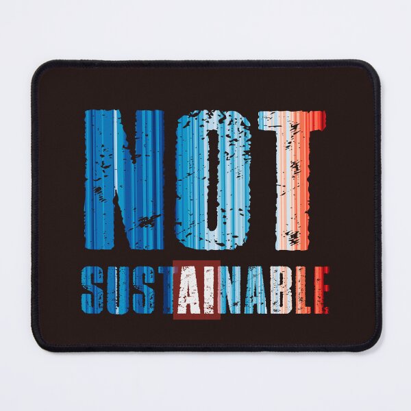 Item preview, Climate Change Stripes - STOP AI - Not Sustainable designed and sold by Frank J. Art.