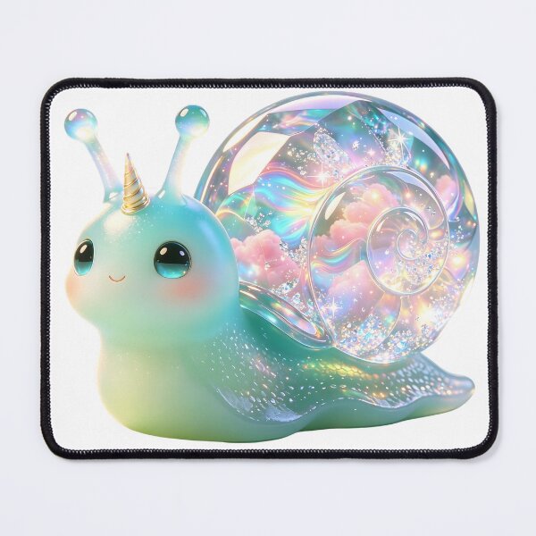 Item preview, Emerald Snail - Magical Unicorn Rainbow Crystal Dream designed and sold by ABYSSLAB.