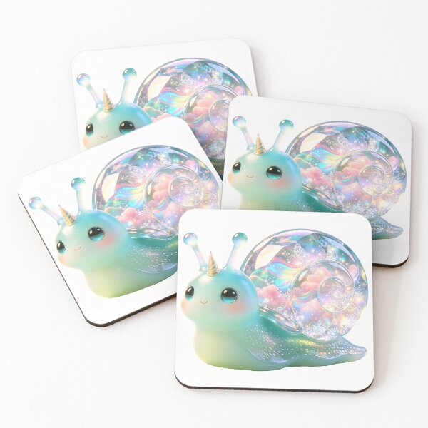 Item preview, Emerald Snail - Magical Unicorn Rainbow Crystal Dream designed and sold by ABYSSLAB.