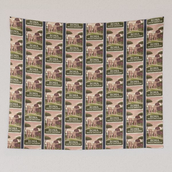 Item preview, Rome Italy Vintage Travel Poster Arch Of Constantine designed and sold by RetroRewind Studio.