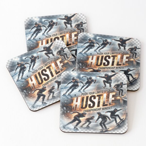 Item preview, PUSH YOUR LIMITS | HUSTLE | Championship Mindset | Speed Skating Skateboard | RAM 1330 designed and sold by AiNaturalsOnly.