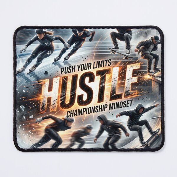 Item preview, PUSH YOUR LIMITS | HUSTLE | Championship Mindset | Speed Skating Skateboard | RAM 1330 designed and sold by AiNaturalsOnly.