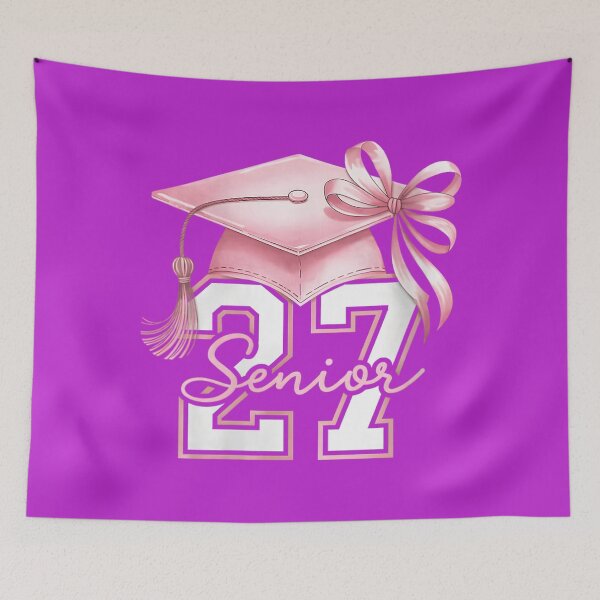 Item preview, Women's Pink Senior 2027 Coquette Bow Class of 27 Girl Seniors V-Neck designed and sold by melodycook.