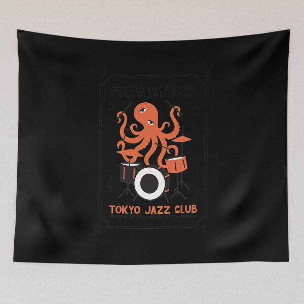 Item preview, Octopus Drummer Music Club Graphic  designed and sold by Random-Toon.