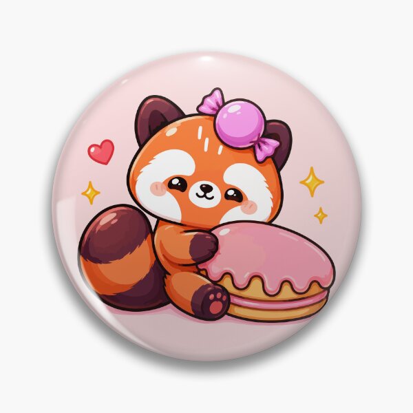 Item preview, Red Panda with Macaron  designed and sold by RedpandasMerch.