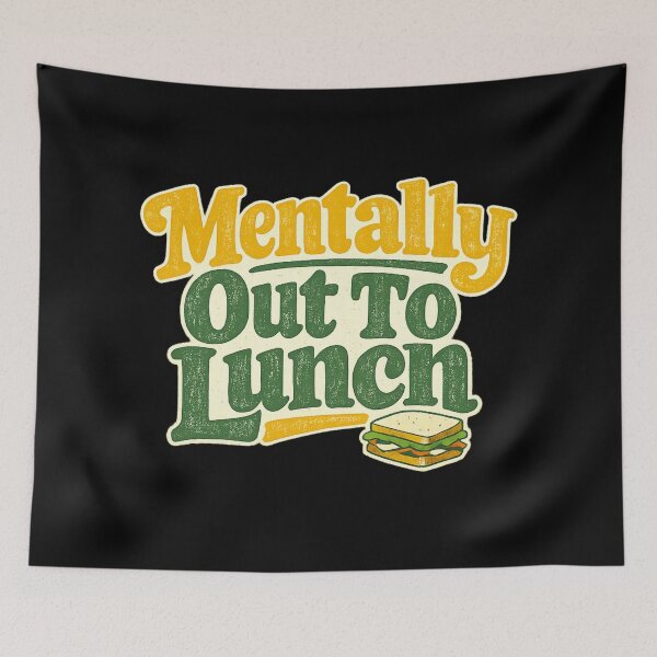 Item preview, Mentally Out To Lunch Shirt, Burnout Humor Tee, Productivity Meme Graphic T-Shirt, Digital Detox Apparel designed and sold by PhylonBoxx.
