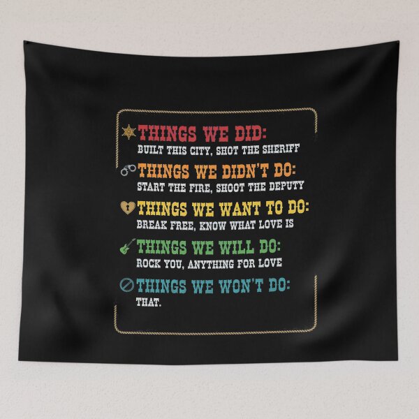 Item preview, City Building Lyric List Retro Quote  designed and sold by Random-Toon.