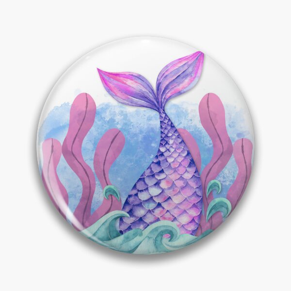 Item preview, Aquaholic — Watercolor Mermaid Tail Waves Seaweed Ocean Lover T-Shirt designed and sold by DonnaRaine.