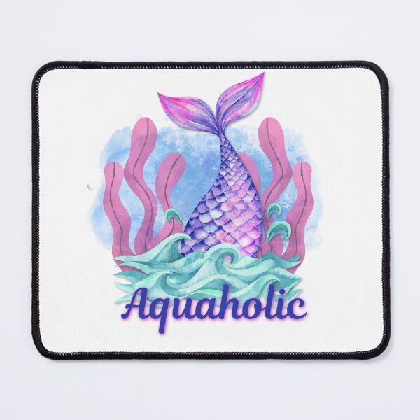 Item preview, Aquaholic — Watercolor Mermaid Tail Waves Seaweed Ocean Lover T-Shirt designed and sold by DonnaRaine.