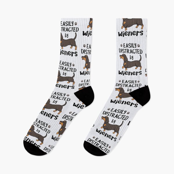 Item preview, Easily Distracted by Wieners Funny Dachshund Wiener Dog designed and sold by jaygo.