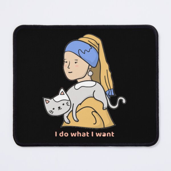 Item preview, Girl with a Pearl Earring Cat Parody designed and sold by GenZFashion000.