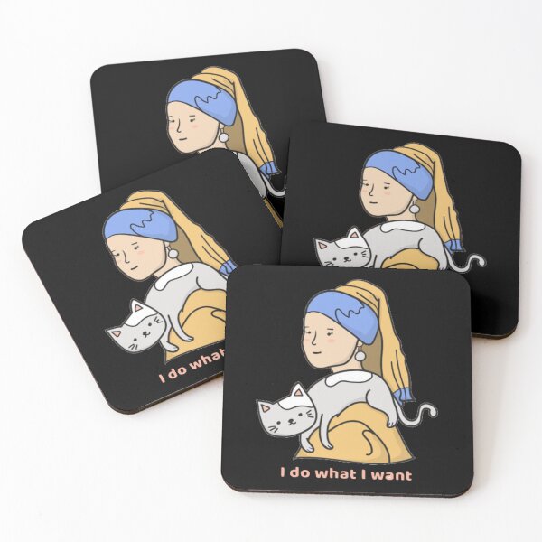 Item preview, Girl with a Pearl Earring Cat Parody designed and sold by GenZFashion000.