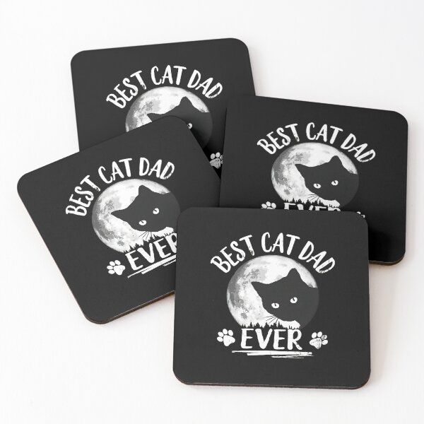 Item preview, Best Cat Dad Ever Moon Cat Silhouette designed and sold by GiaoCalonas.