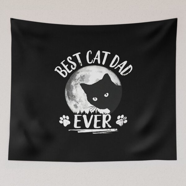 Item preview, Best Cat Dad Ever Moon Cat Silhouette designed and sold by GiaoCalonas.