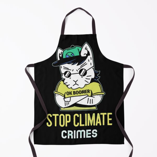 Item preview, Stop Climate Crimes Ok Boomer Cat designed and sold by GenZFashion000.