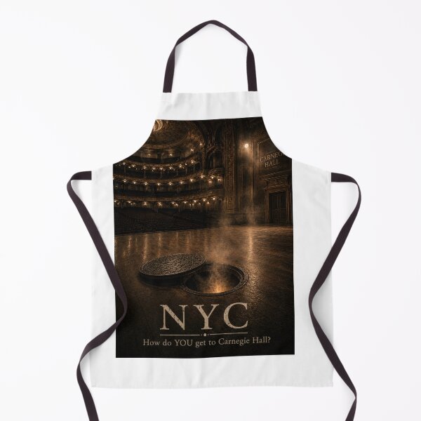 Item preview, NYC – How Do You Get to Carnegie Hall? | Noir Music Humor Art Print designed and sold by BrokenCompassCo.