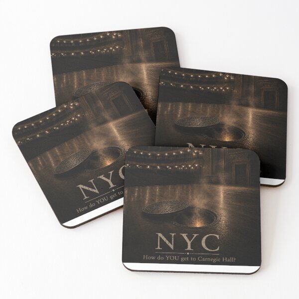 Item preview, NYC – How Do You Get to Carnegie Hall? | Noir Music Humor Art Print designed and sold by BrokenCompassCo.