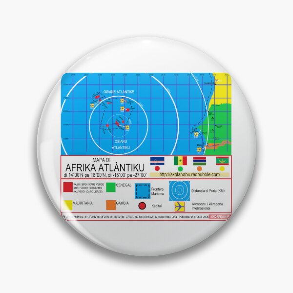 Item preview, Mapa di Afrika Atlantiku / Map of Atlantic Africa, 14N to 18N, -15 to -27 designed and sold by SkolaNobu.
