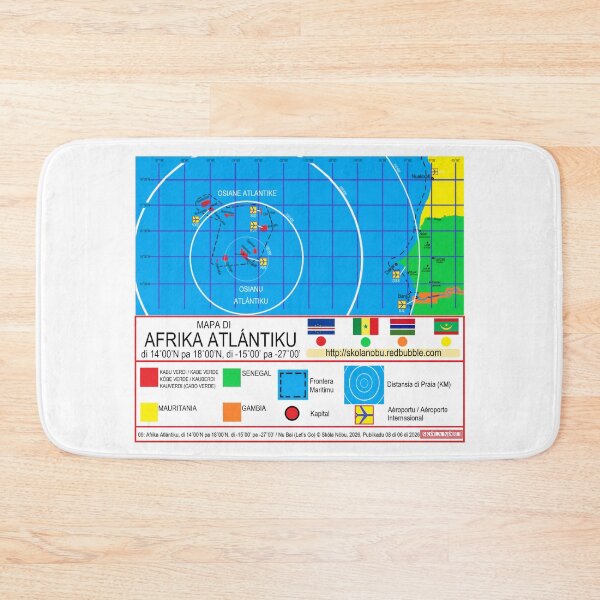 Item preview, Mapa di Afrika Atlantiku / Map of Atlantic Africa, 14N to 18N, -15 to -27 designed and sold by SkolaNobu.